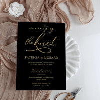 Elopement-Hochzeit mit Schwarz-Gold-Foil-Kalligraf