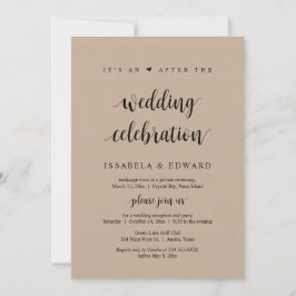 Elopement, Seine und nach der Hochzeitsfeier, Kraf Einladung