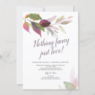 Elopement Wedding Nothing Extravagant Just Liebe Einladung