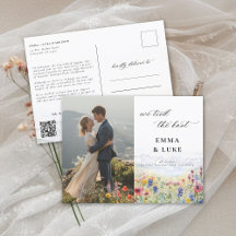 Elopement Wildblumen Mountain Foto QR Hochzeit