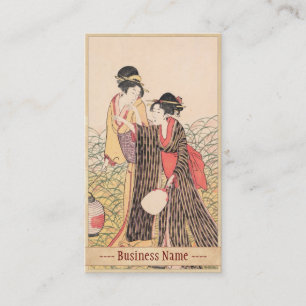 Elopers Musashino Kitagawa Utamaro in der Visitenkarte