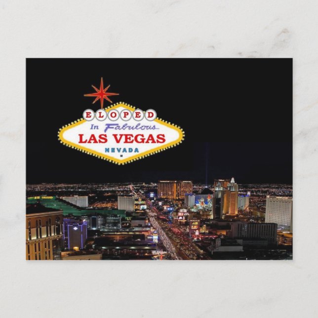 ELOPIERT in Fabulous Las Vegas Postkarte (Vorderseite)