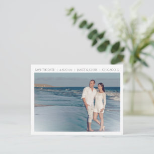 Eloquent Einfachheit Save the Date Foto Postkarte