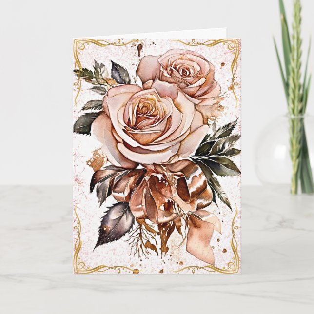 Eloquent Rose von Grace Karte (Vorderseite)