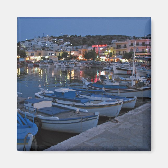 Elounda nach Nacht Magnet (Vorne)