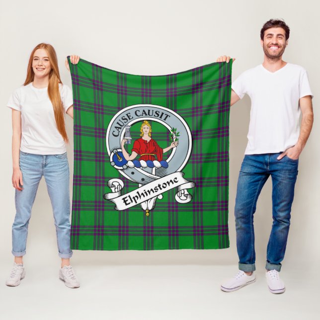 Elphinstone Jagdklan Abzeichen Tartan Kariert Fleecedecke (Beispiel)