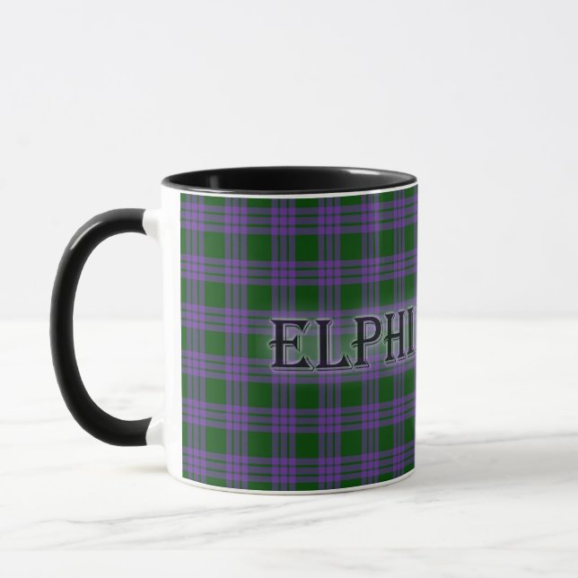 Elphinstone Tartan mit Nachname Tasse (Links)