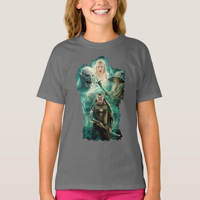 ELROND™, Azog, Galadriel und Gandalf Graphic T-Shirt (Vorderseite)