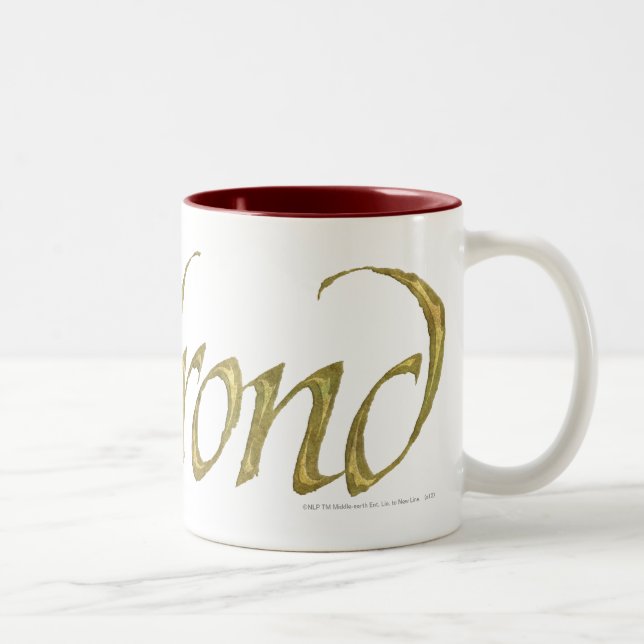ELROND™ Name texturiert Zweifarbige Tasse (Rechts)