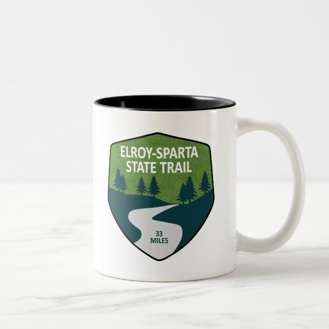Elroy-Sparta Staat Zweifarbige Tasse (Rechts)