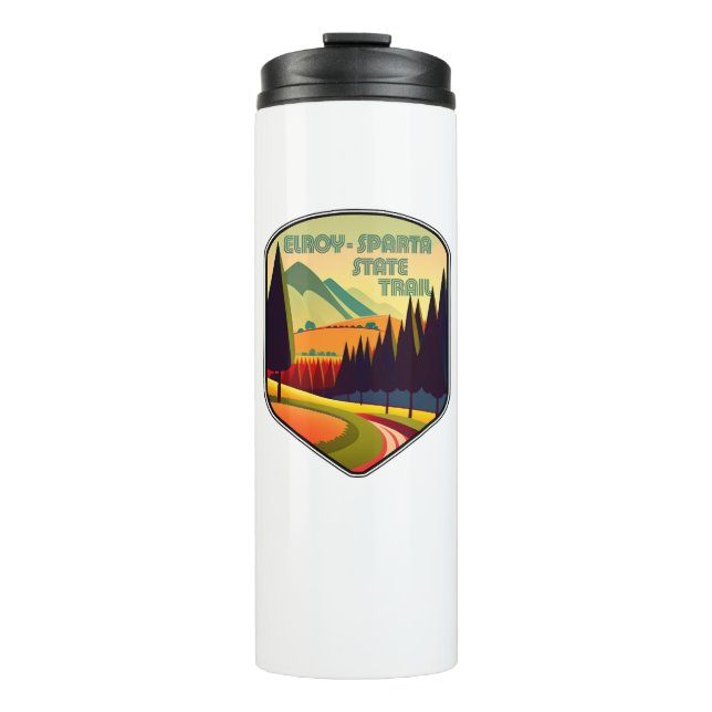 Elroy-Sparta State Trail Farben Thermosbecher (Vorderseite)