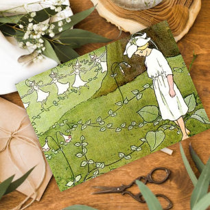 Elsa Beskow Feenring gefaltete Grußkarte Karte