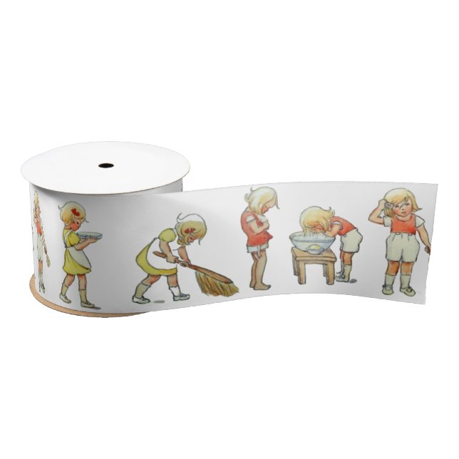 Elsa Beskow Kinderzimmer Rhyme "Wie wir uns die Hä Satinband (Spule)