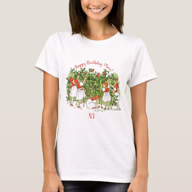 Elsa Beskow Niedlich Strawberry Girl Gast of Honou T-Shirt (Vorderseite)