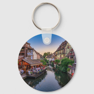 Elsass Frankreich Blume Wasserkanal Schlüsselanhänger