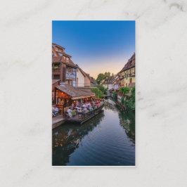 Elsass Frankreich Blume Wasserkanal Visitenkarte