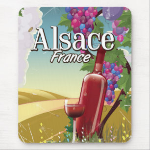 Elsass Frankreich lazy Nachmittag Weinposter Mousepad