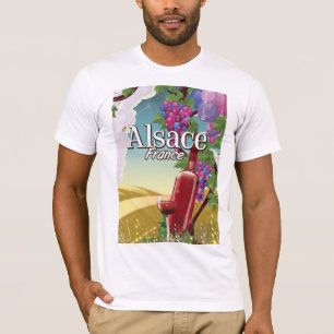 Elsass Frankreich lazy Nachmittag Weinposter T-Shirt
