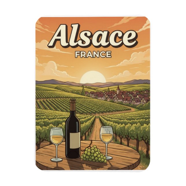 Elsass Frankreich Reise Magnet (Vertikal)