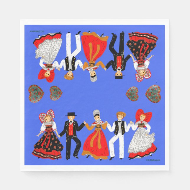 Elsass, Frankreich Serviette (Vorderseite)