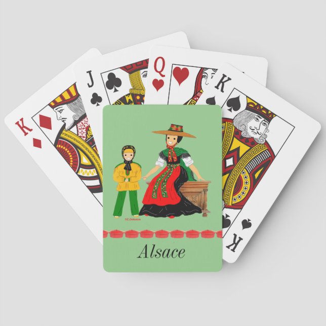 Elsass, Munster, Frankreich Spielkarten (Rückseite)