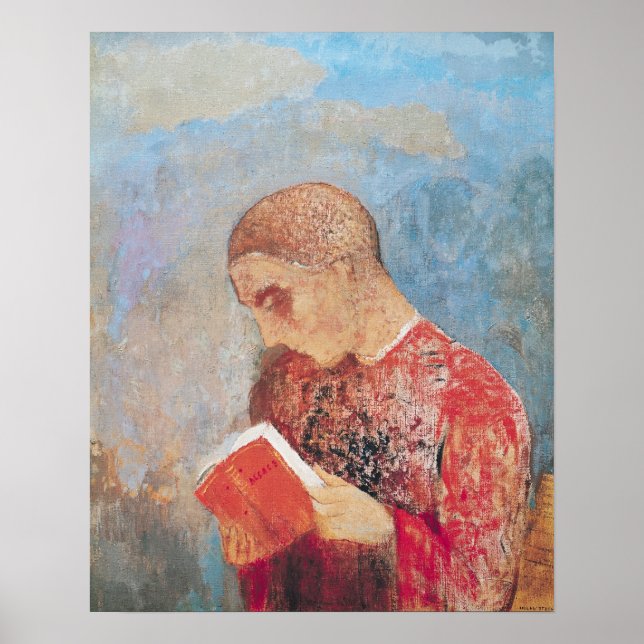 Elsass oder, Mönch Reading, c.1914 Poster (Vorne)