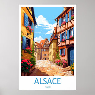 Elsass Reise Vintage Park Ski Nationalplakat Poster