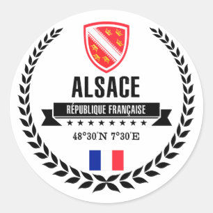 Elsass Runder Aufkleber