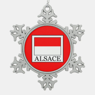 Elsass Schneeflocken Zinn-Ornament