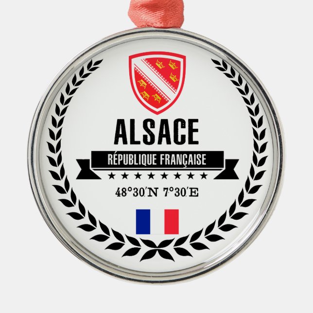 Elsass Silbernes Ornament (Vorne)