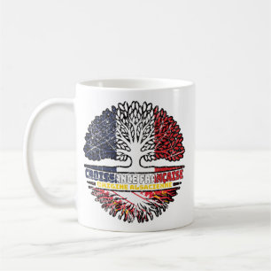 elsässische Flagge des französischen Tree Roots Kaffeetasse