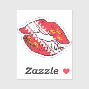 elsässische Liebe-Lipstick Aufkleber