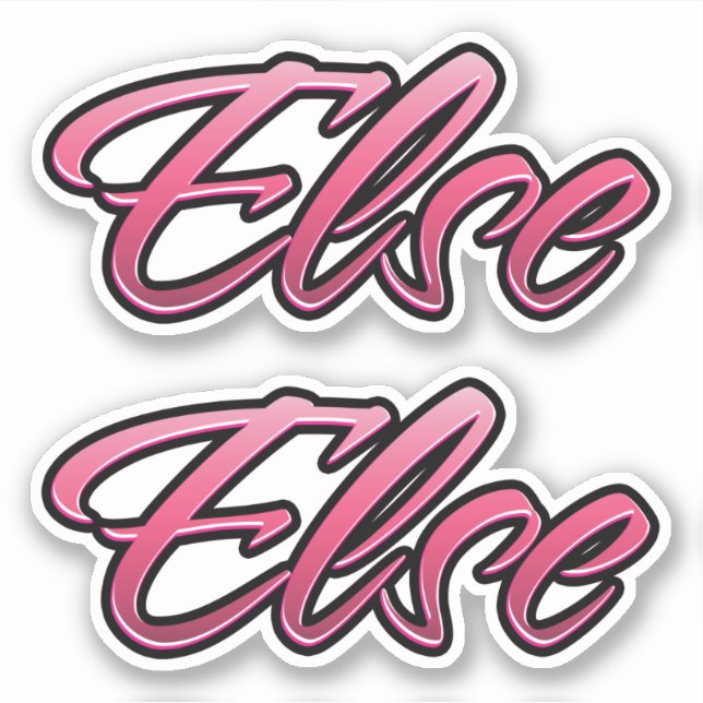 Else faded pink Aufkleber Sticker Stickerset (Vorderseite)