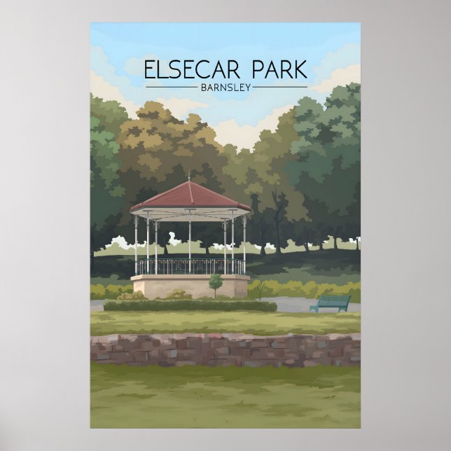 Elsecar Park Barnsley Reiseplakat Poster (Vorne)