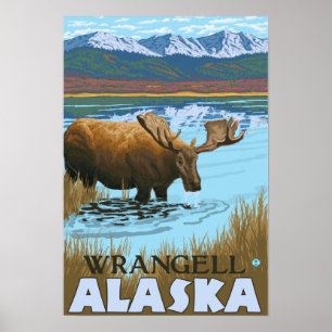Elsengetränk am See - Wrangell, Alaska Poster