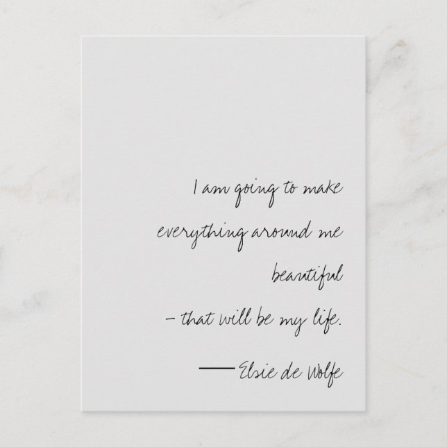 Elsie de Wolfe Postcard Postkarte (Vorderseite)