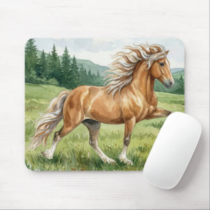 Elska Isländisches Pferd Aquarell-Landschaft Mousepad