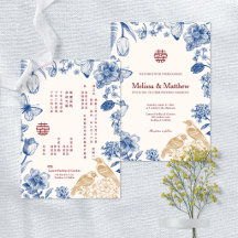 Elster-Blumen-Chinesische Hochzeit zweisprachig