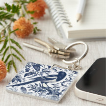 Elster-Toile-Vintage-Charme-Schlüsselanhänger nach