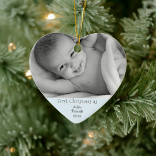 Eltern 1. Weihnachtsjunge Sohn Name Foto Keramik Ornament