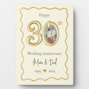 Eltern 30. Hochzeitstag Foto Fotoplatte