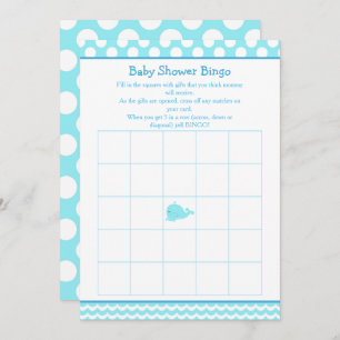 Eltern & Baby Whale Blue Boy Bingo Einladung
