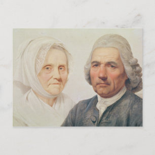 Eltern des Künstlers (Öl auf Leinwand) Postkarte