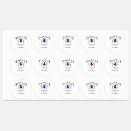 Eltern, die blauen rosa Baby Dusche Honigbiene Tex Etiketten