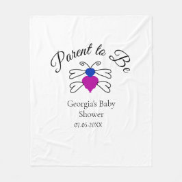 Eltern, die blauen rosa Baby Dusche Honigbiene Tex Fleecedecke