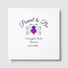 Eltern, die blauen rosa Baby Dusche Honigbiene Tex Gästebuch