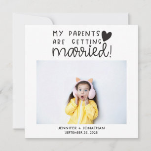 Eltern, die heute heiraten, überraschen Hochzeit Ankündigung