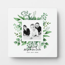Eltern Foto BAPTISM Sake Gift - Botanisch Fotoplatte