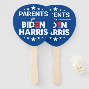 Eltern für Biden Harris Custom Text Blue Fächer