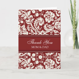 Eltern Hochzeitstag Danke Coral Red Damask